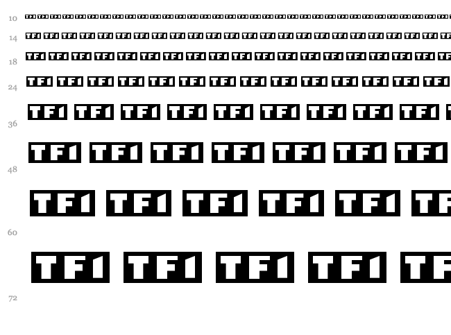 TV France font waterfall